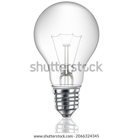 realistic bulb isolated on white background. vector illustration.
