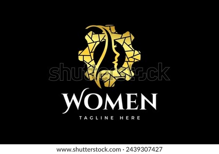 Luxurious Working Business Women Empowerment Logo design Vector Icon Symbol Illustrations. A multifunctional logo that can be used in many business companies and services. It is ready to print.