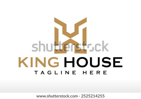 Royal King Lion House Logo Design Vector Icon Symbol Illustrations. Multifunctional Logo that can be used in many house and home related business companies and construction. its a creative and unique.