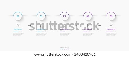 Vector Infographic label design template with icons and 5 options or steps. Can be used for process diagram, presentations, workflow layout, banner, flow chart, info graph.