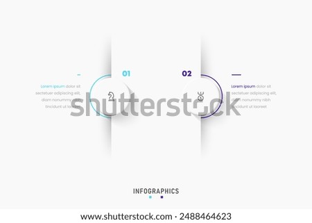 Vector Infographic label design template with icons and 2 options or steps. Can be used for process diagram, presentations, workflow layout, banner, flow chart, info graph.