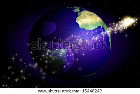 isolated earth back ground