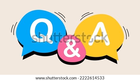 Questions and answers icon. Q and A. Question Answer. Colorful vector illustration
