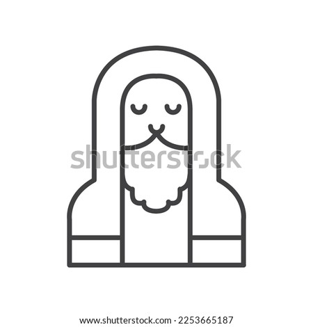 Judaism priest symbolic linear icon