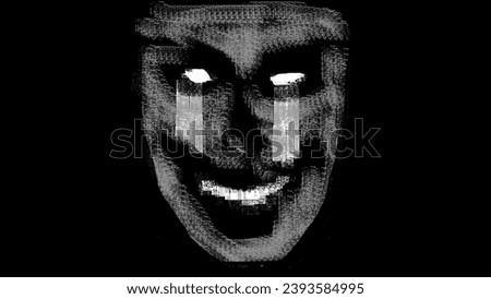 Similar – Image, Stock Photo funny ghost, grafitti on a house wall, format filling