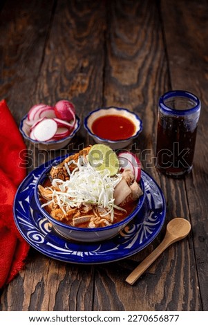 Image, Stock Photo Pozole typical mexican food