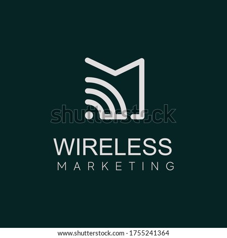 The M initials logo is cool and elegant for wireless technology companies Zdjęcia stock © 