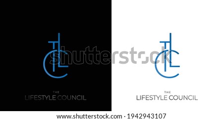 The initial letter TLC logo design modern and elegant 1