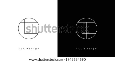 The initial letter TLC logo design modern and elegant 2