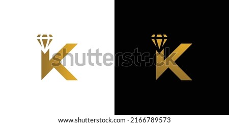 King Ruby logo design with initial K is modern and luxurious