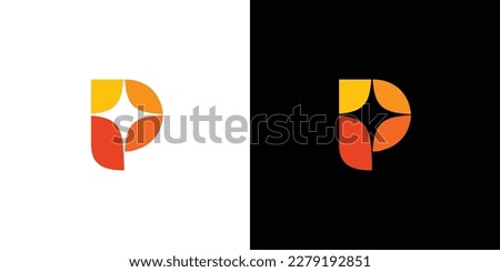 Unique and modern P spark logo design