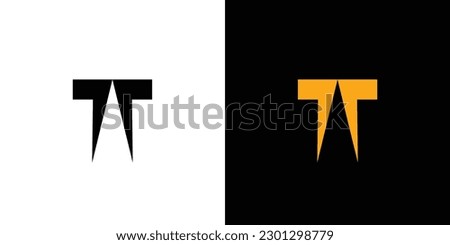 Modern and strong letter T initials logo design 3