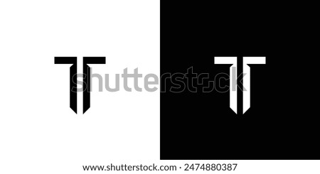 modern and strong  letter T initials logo design