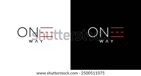 One Way logo design is unique and modern