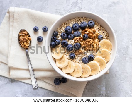 Similar – Foto Bild Heidelbeeren mit Müsli und Joghurt in einer Schüssel