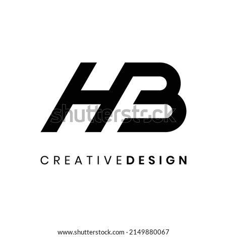 Creative modern letter HB logo design vector