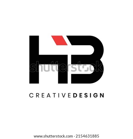 Creative modern HB letter logo design vector