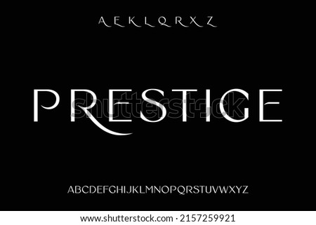 Elegant luxury display font vector with alternates