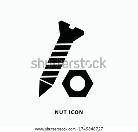 Nuts and bolt icon vector logo design illustration