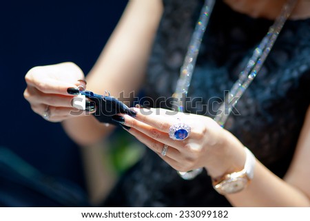 customer looking at fine jewellery