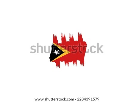 East Timor flag icon, illustration of the national flag design with the concept of elegance