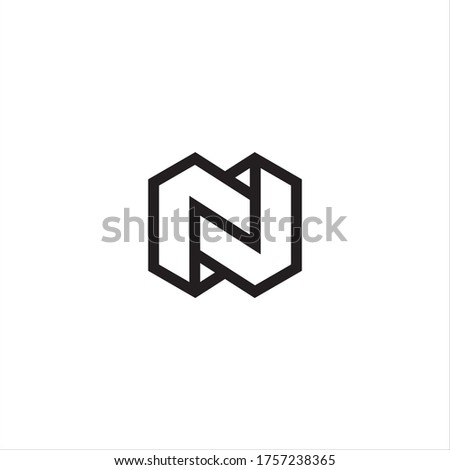 Letter N or NN monogram logo design vector. Stock fotó © 