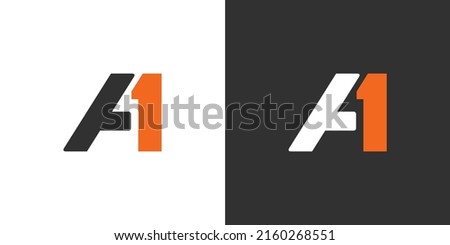 Initial letter A1 vector logo design concept.