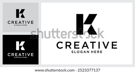 Initial letter K or KK vector logo design template