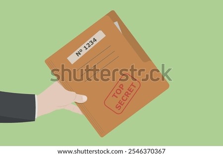 hand carrying folder of top secret documentation