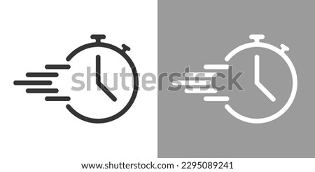 Fast stopwatches vector set. Fast time vector icon. Countdown vector.