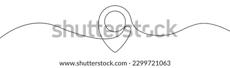 Location pins, geotag sign line continuous drawing vector. One line Location pins, geotag vector background. Location pin, geotag icon. Continuous outline of Location pin, geotag. Linear Locations pin