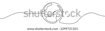 Globe, planet earth sign line continuous drawing vector. One line Globe, planet earth vector background. Globe, planet earth icon. Continuous outline of Globe, planet earth. Linear Globes, planets ear