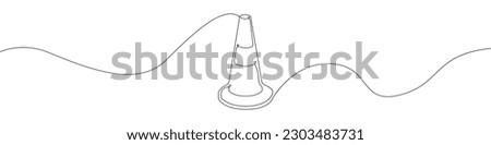 Road cone line continuous drawing vector. One line Road cone vector background. Road cone icon. Continuous outline of a Road cone. Roads cones linear design.
