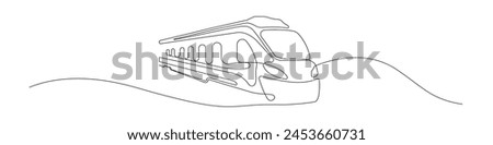 Train icon line continuous drawing vector. One line travel icon vector background. Train and pin icon. Continuous outline of a railroad icon.