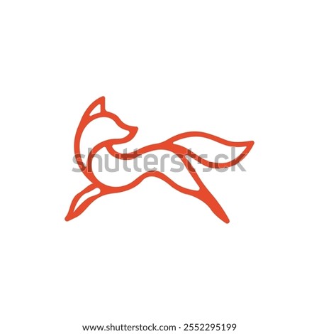 Fox icon. Fox orange linear logo. Fox branding icon. Fox vector icon design. Foxes isolated on white background. Foxes animal vector outline. Vector illustration.