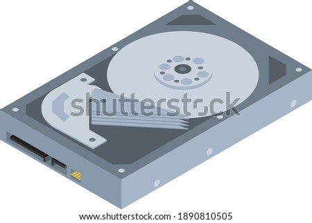 Mechanical hard drive. 3d illustration