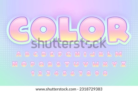 decorative colorful rainbow editable text effect vector design
