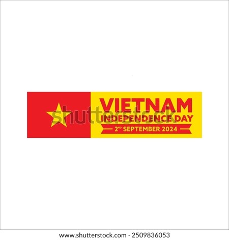 Simple logo Vietnam flag for Happy Independence day, sep 2nd 2024, Vietnam national day, Vietnam logo vector flag, 79 th Vietnam