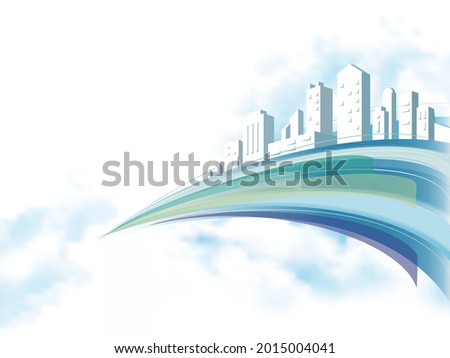 The shape graphic flit under the city express efficient,cleaning and advanced city vector illustration EPS 10