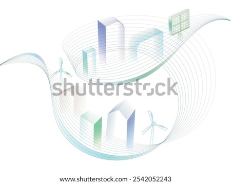 City on loopback with ECO element shows the environmental protection vector illustration graphic EPS 10