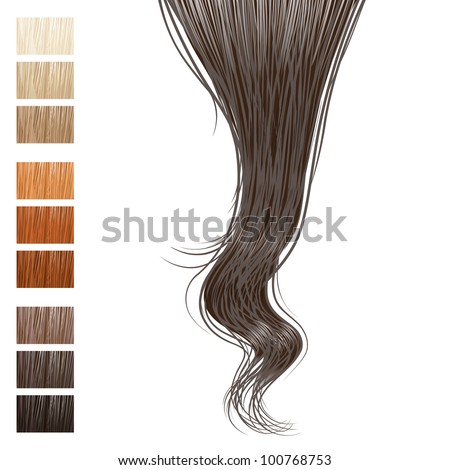 hair lock and different hair colors
