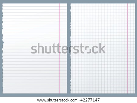 Copybook Paper Stock Vector Illustration 42277147 : Shutterstock