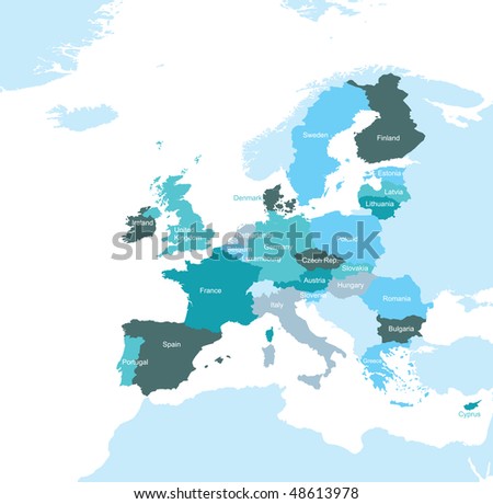 The European Union map 商業照片 © 