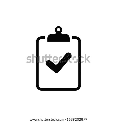 Clipboard icon vector flat design