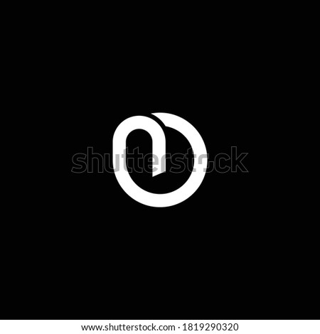 O N or N O abstract outstanding professional business logo. Awesome artistic company branding in different colors illustration logo Foto stock © 