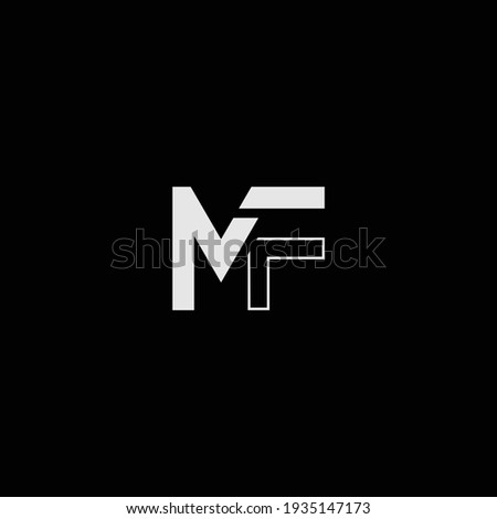 MF or FM ‍abstract outstanding professional business awesome artistic branding company different colors illustration logo