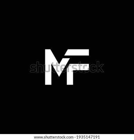 MF or FM ‍abstract outstanding professional business awesome artistic branding company different colors illustration logo