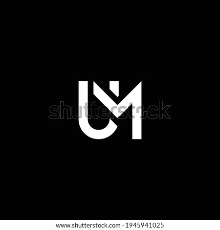 UM or MU abstract outstanding professional business awesome artistic branding company different colors illustration logo