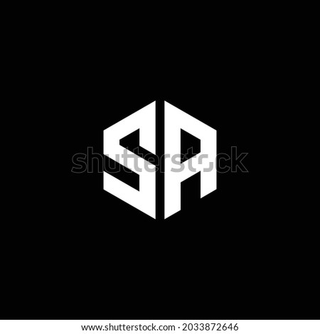SA or AS abstract outstanding professional business awesome artistic branding company different colors illustration logo. Stok fotoğraf © 
