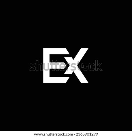 XE or EX abstract outstanding professional business awesome artistic branding company different colors illustration logo